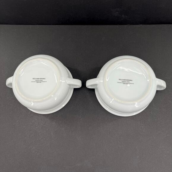 Williams Sonoma Essential White double handle cereal soup bowl - set of 2 - Picture 4 of 4